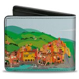 Bi-Fold Wallet - Luca Italy PORTOROSSO Seaside Village Scene