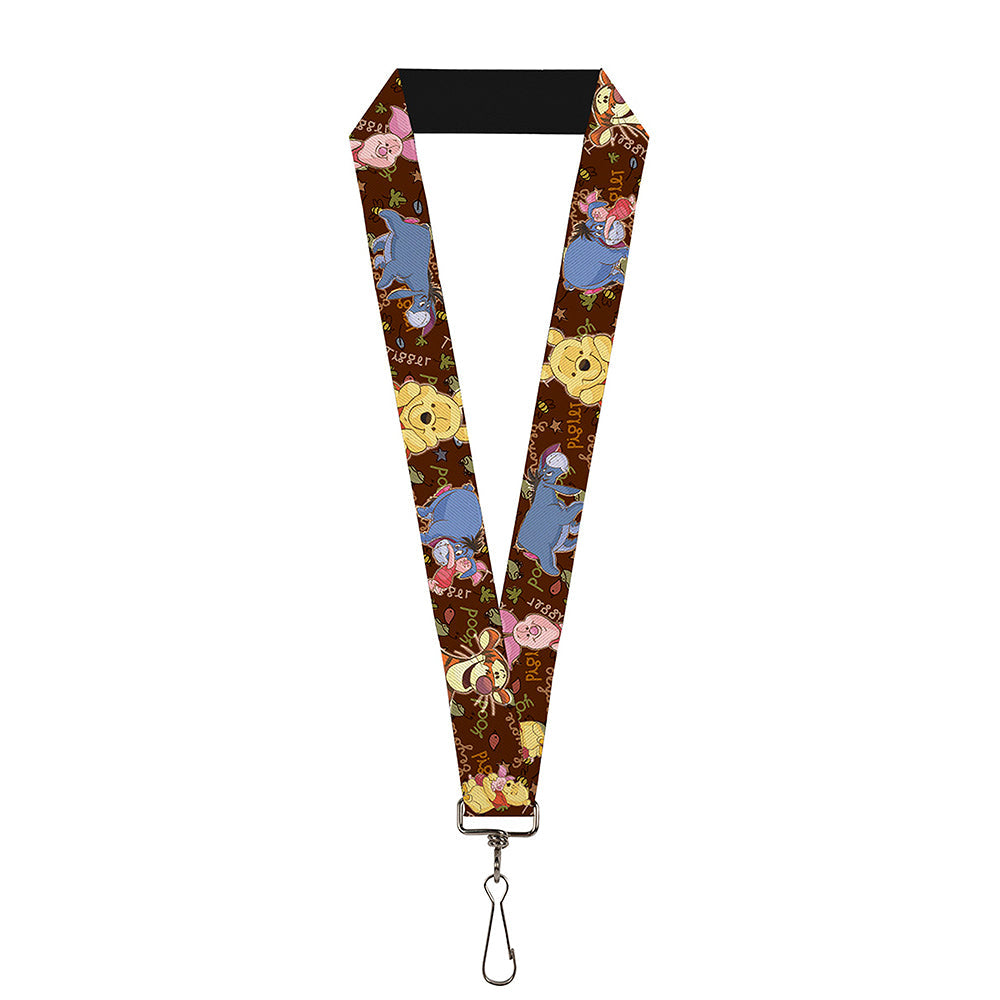 Lanyard - 1.0" - Winnie the Pooh Character Poses