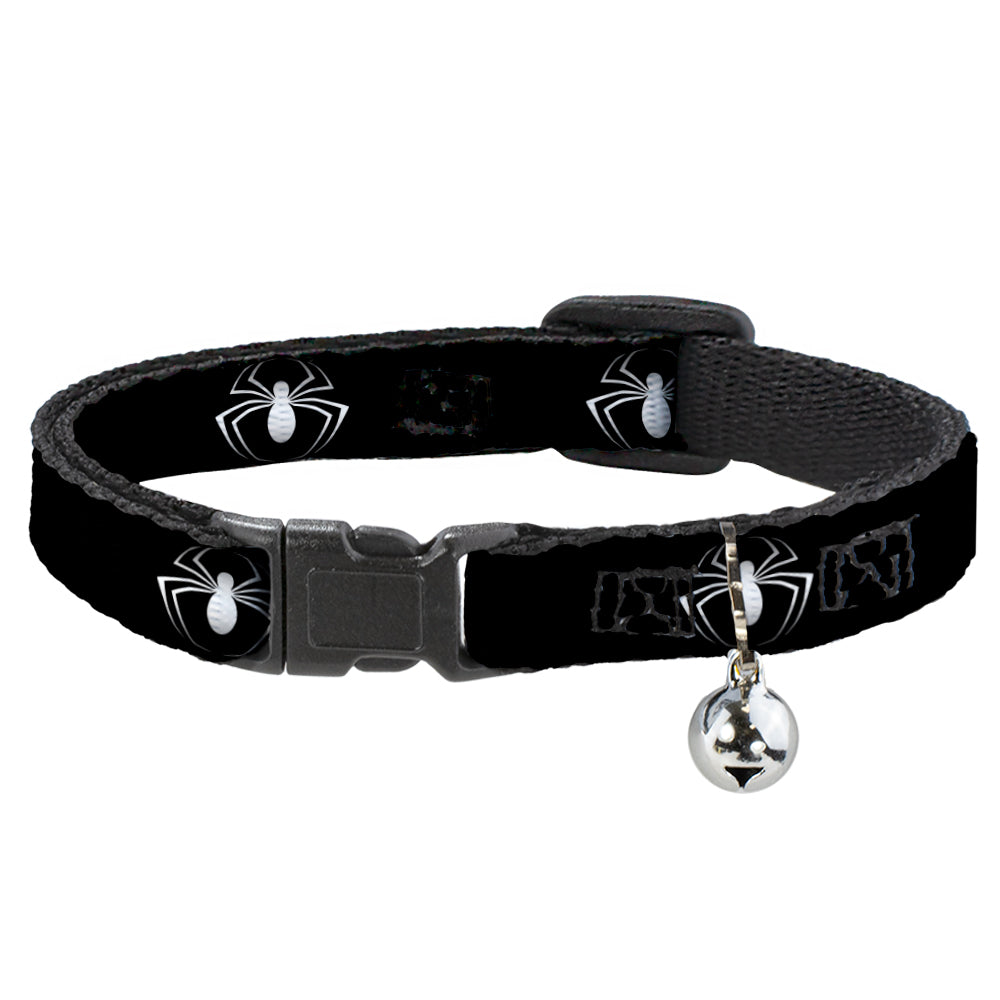 MARVEL UNIVERSE Cat Collar Breakaway - Spider Logo3 Black White