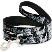 Dog Leash - TOM & JERRY Face & Pose Sketch Black/White/Red/Blue