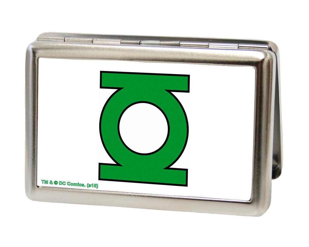 Business Card Holder - LARGE - Green Lantern Logo CLOSE-UP FCG White Green