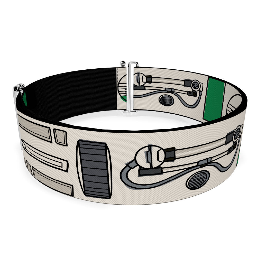 Cinch Waist Belt - Star Wars D-0 Parts Bounding White Black Green Grays