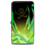 Hinged Wallet - Dr Facilier Spell Pose + Skull & Crossbones Black Greens