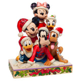 Disney Traditions - Mickey and Friends "Piled High with Holiday Cheer" Figurine