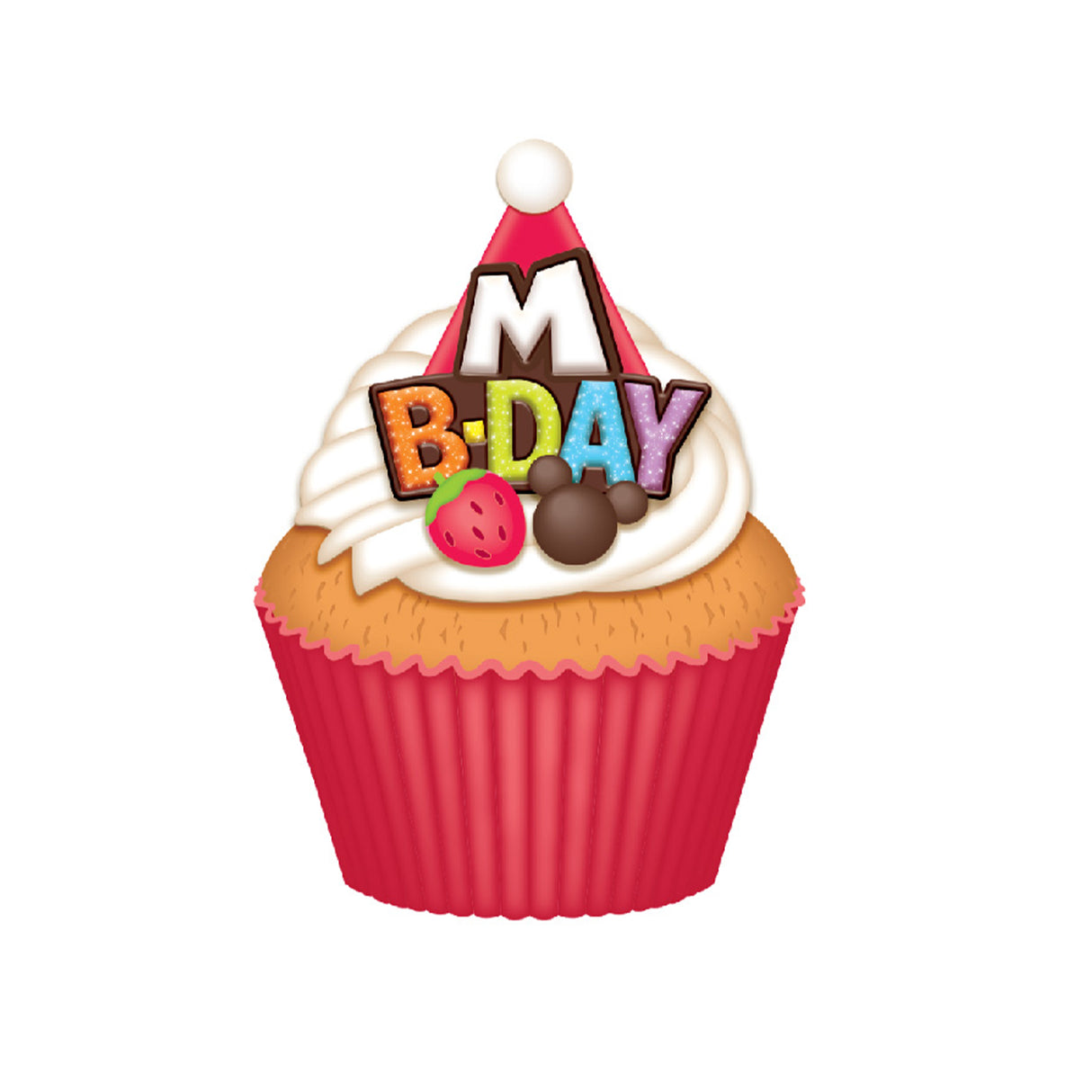 Disney Mickey Mouse Birthday Cupcake 3D Foam Magnet