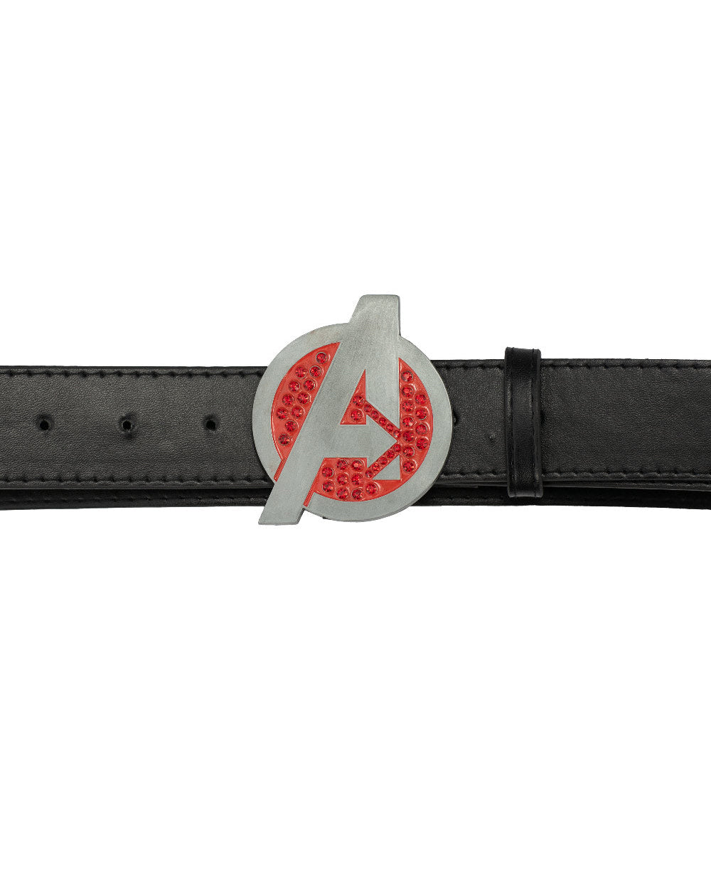 Marvel Avengers Logo with Red Crystal Rhinestones 1.5"