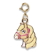 CHARM IT! - Gold Glitter Horse Charm