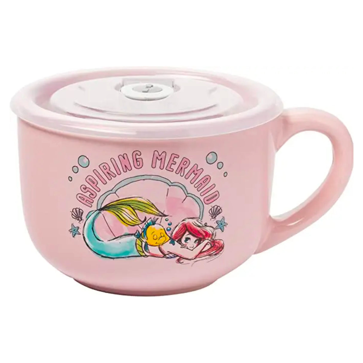 Disney Ariel Ceramic Soup Mug with Vented Lid