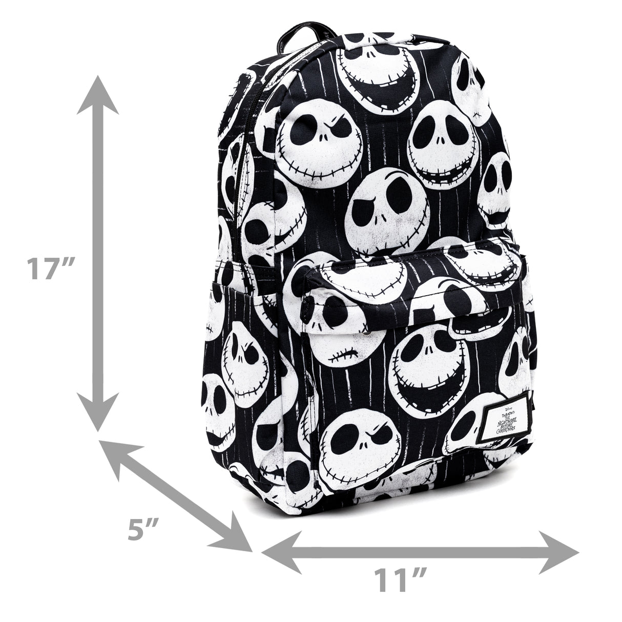 Nightmare Before Christmas Jack Skellington Expressions 17" Full Size Nylon Backpack