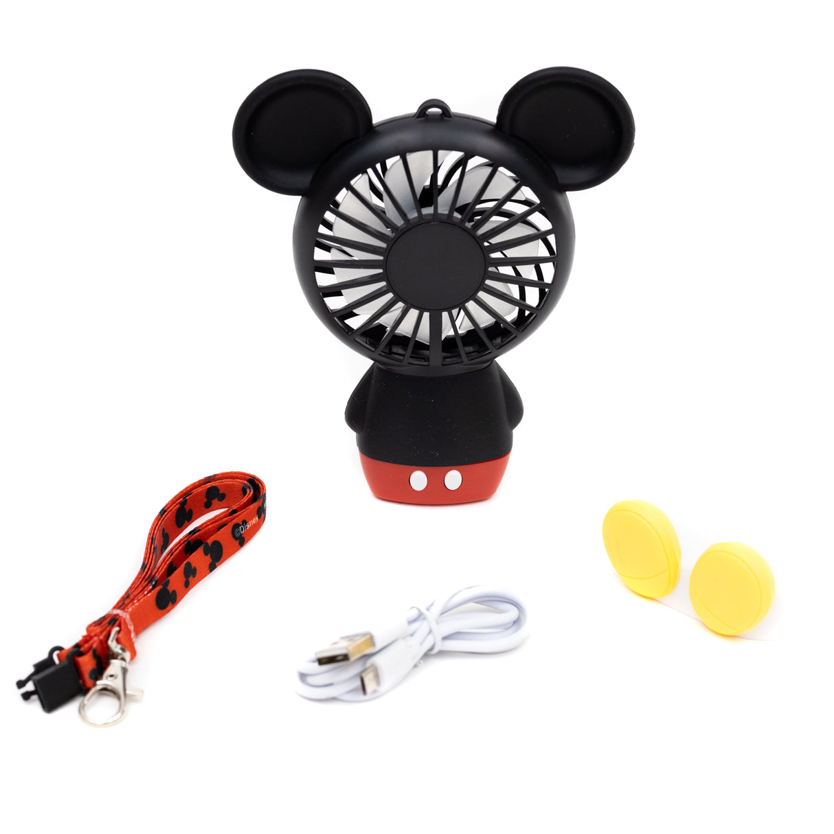 Disney Wireless Mickey Mouse Fan w/ LED Lights - 3 speed fan setting with lanyard accessories