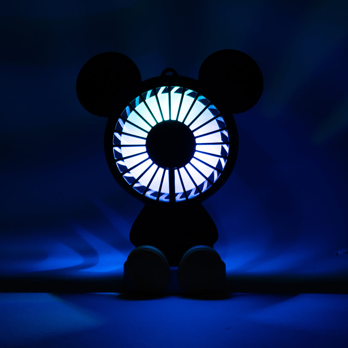 Disney Wireless Mickey Mouse Fan w/ LED Lights - 3 speed fan setting with lanyard accessories