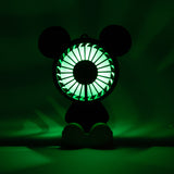 Disney Wireless Mickey Mouse Fan w/ LED Lights - 3 speed fan setting with lanyard accessories