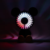 Disney Wireless Mickey Mouse Fan w/ LED Lights - 3 speed fan setting with lanyard accessories