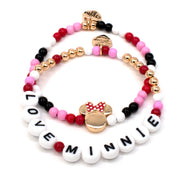 CHARM IT! - Disney Gold Minnie Mouse Stretch Bead Bracelet Starter Set