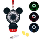 Disney Wireless Mickey Mouse Fan w/ LED Lights - 3 speed fan setting with lanyard accessories