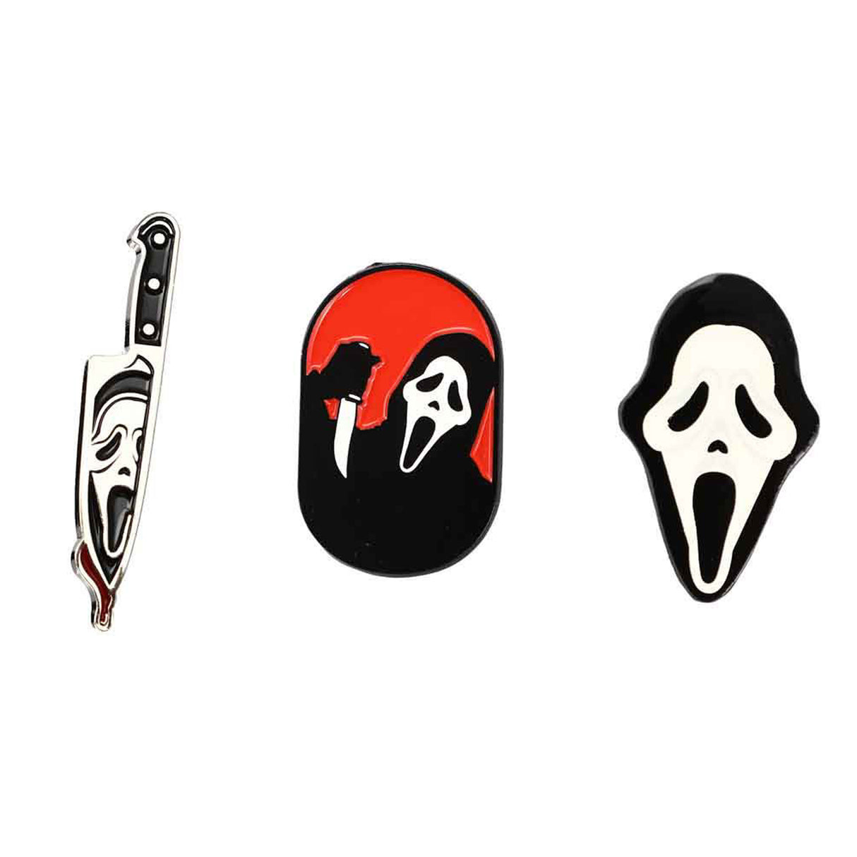 Scream Ghostface 3 Piece Collectible Pins