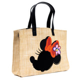 Disney Disney Minnie Mouse Embroidered Raffia Collection Tote Crossbody Bag