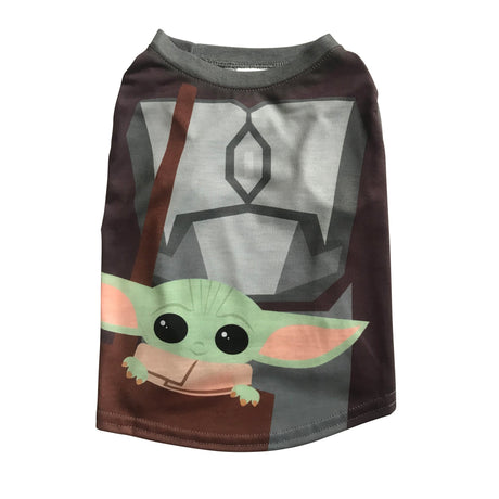 Star Wars The Mandalorian BabyYoda grey, brown and green t-shirt